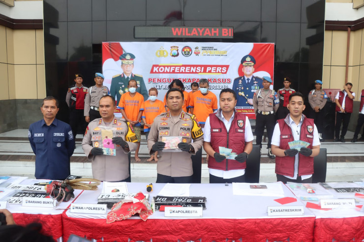 Peredaran Uang Palsu Berhasil Diungkap Polresta Sidoarjo